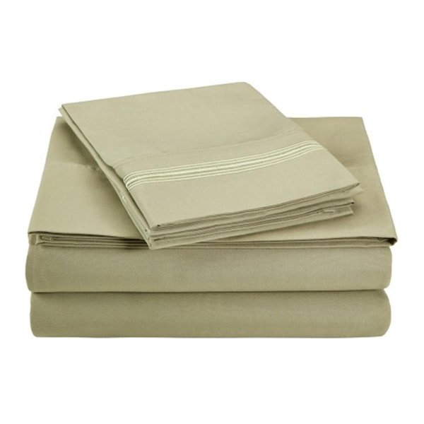 Luxor Treasures Luxor Treasures-Executive 3000 MF3000TWSH 5LSGSG Executive 3000 Series Twin Sheet Set; 5-Lines Embroidery - Sage MF3000TWSH 5LSGSG